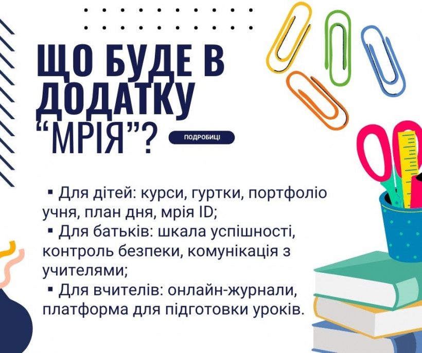 В Україні зʼявиться новий додаток "Мрія" для учнів та батьків: що відомо 