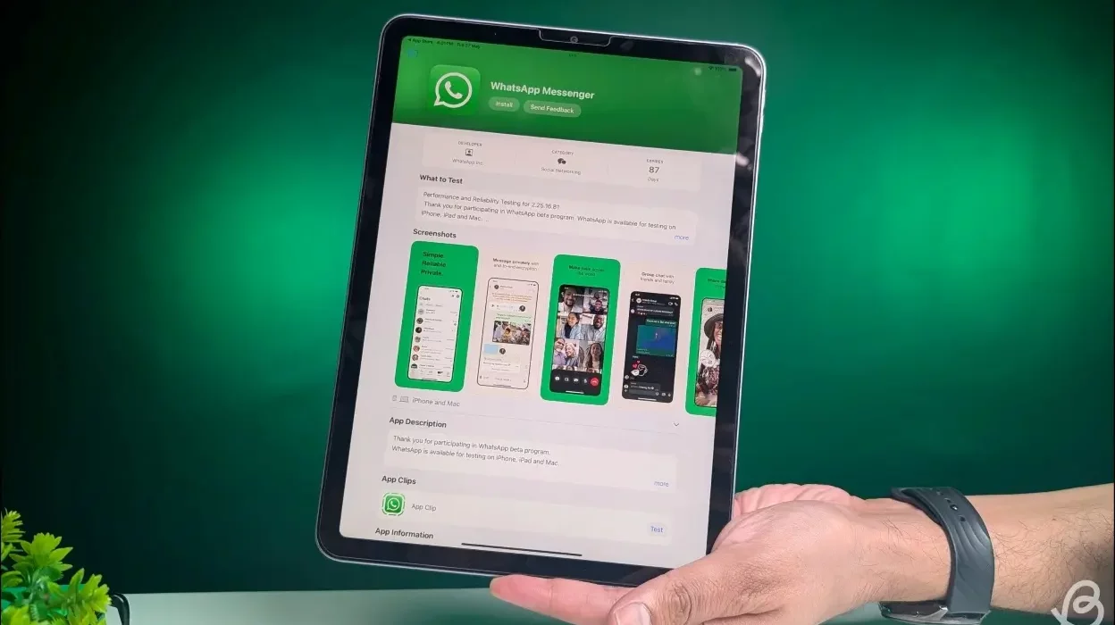 WhatsApp на iPAd 2025