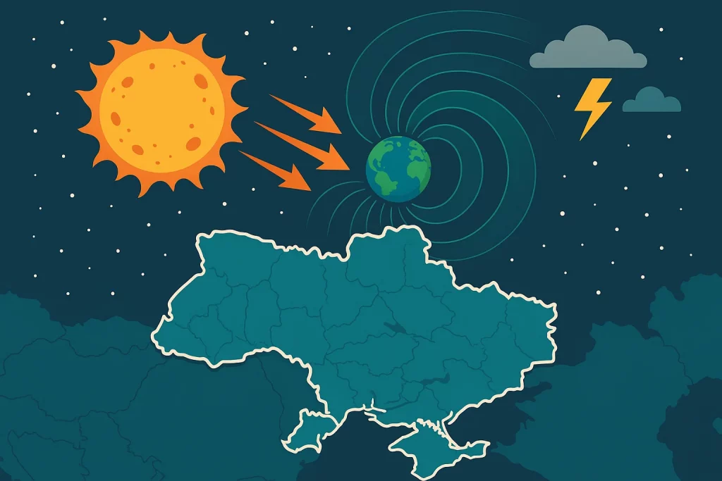 Магнітна буря 11 серпня 2025 в Україні прогноз на сьогодні по регіонах