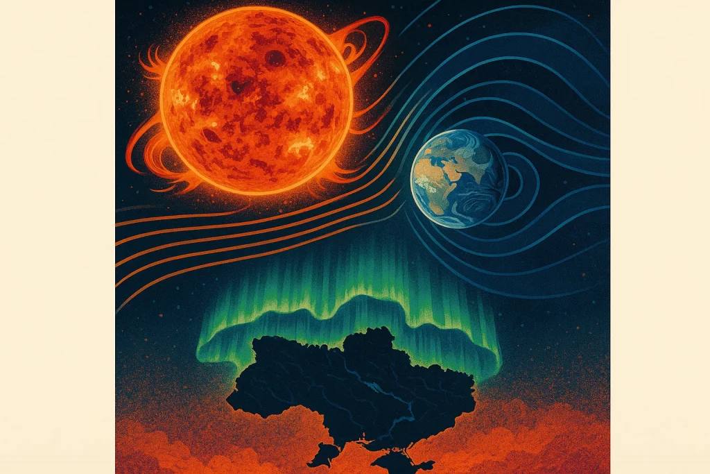 Магнітна буря 23 серпня 2025 в Україні прогноз по регіонах