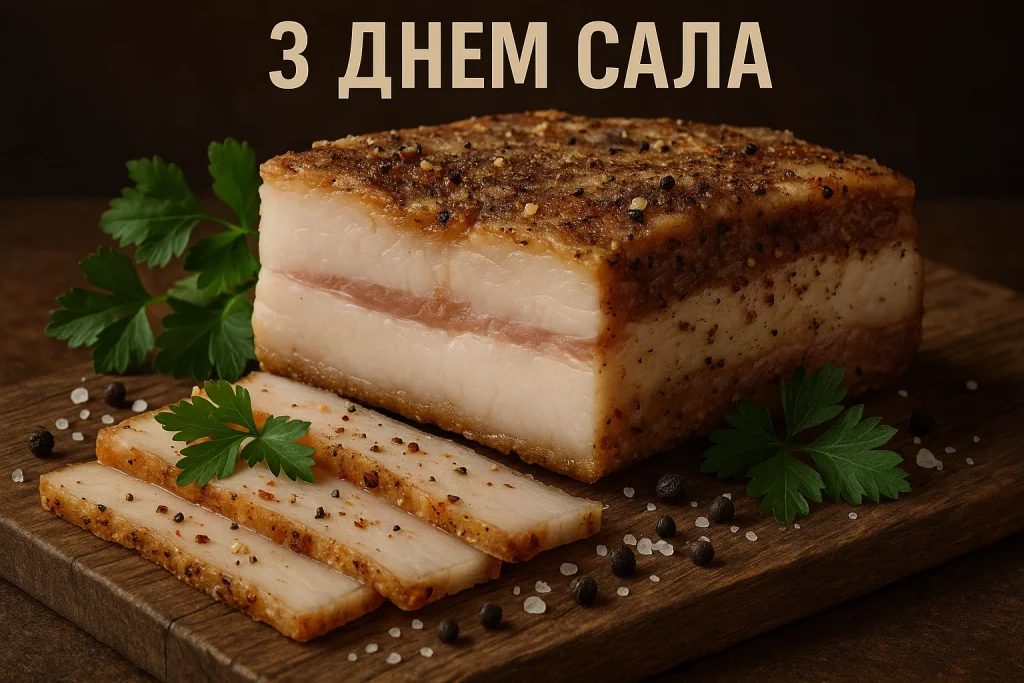 День українського сала, привітання з Днем сала, прикольні побажання, картинки до свята, листівки українське сало