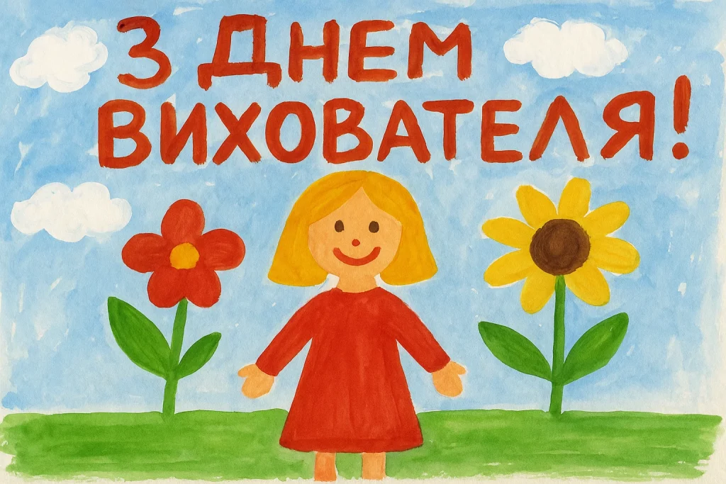 День вихователя привітання, картинки до Дня вихователя, листівки з Днем вихователя, привітання своїми словами, День вихователя 27 вересня