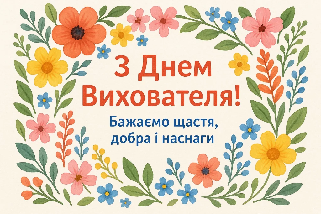 Картинки та привітання з Днем вихователя 27 вересня