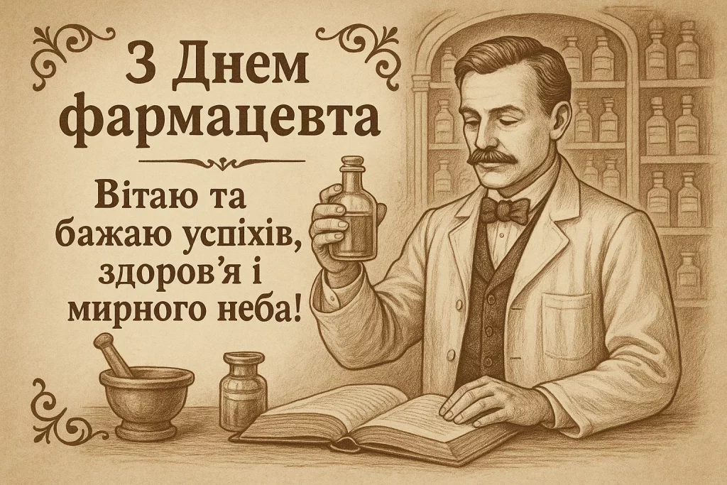 Картинки і щирі привітання з Днем фармацевта України