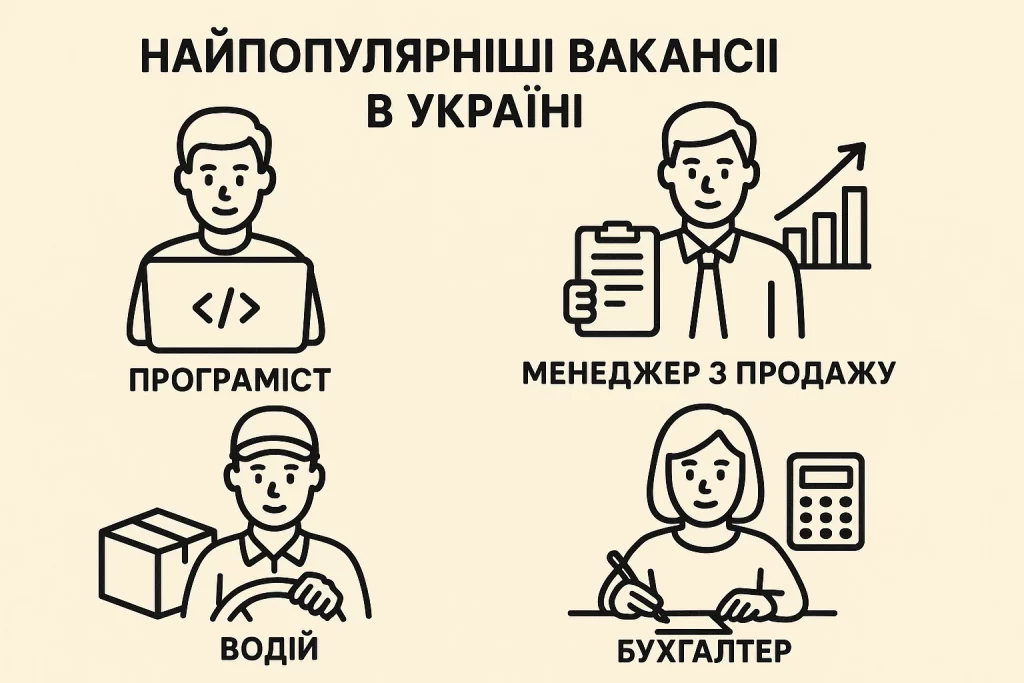 Найпопулярніші вакансії в Україні 2025: кого шукають