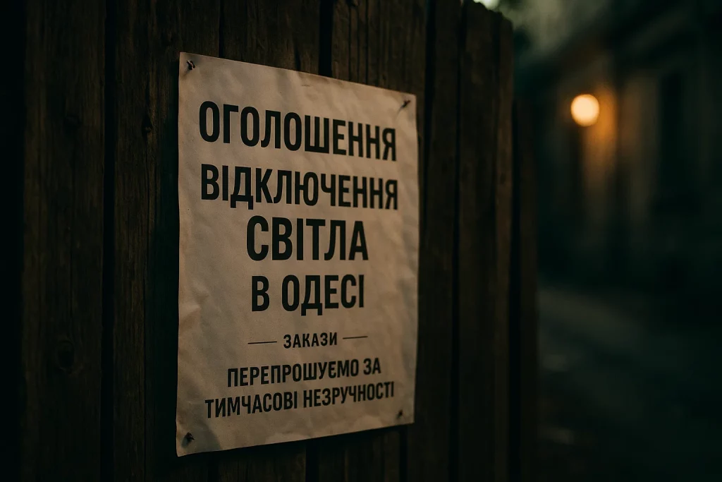 Відключення світла в Одесі 20 вересня адреси та графік робіт РЕМ