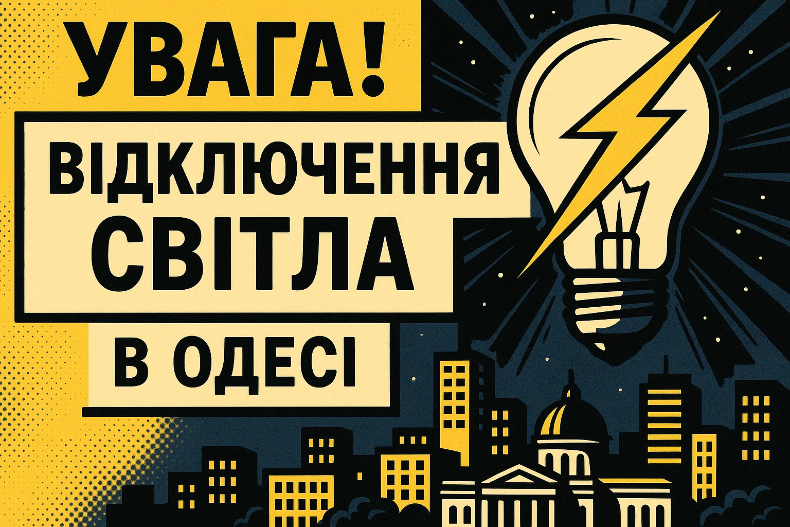 Відключення світла в Одесі 8 вересня — графік робіт по районам