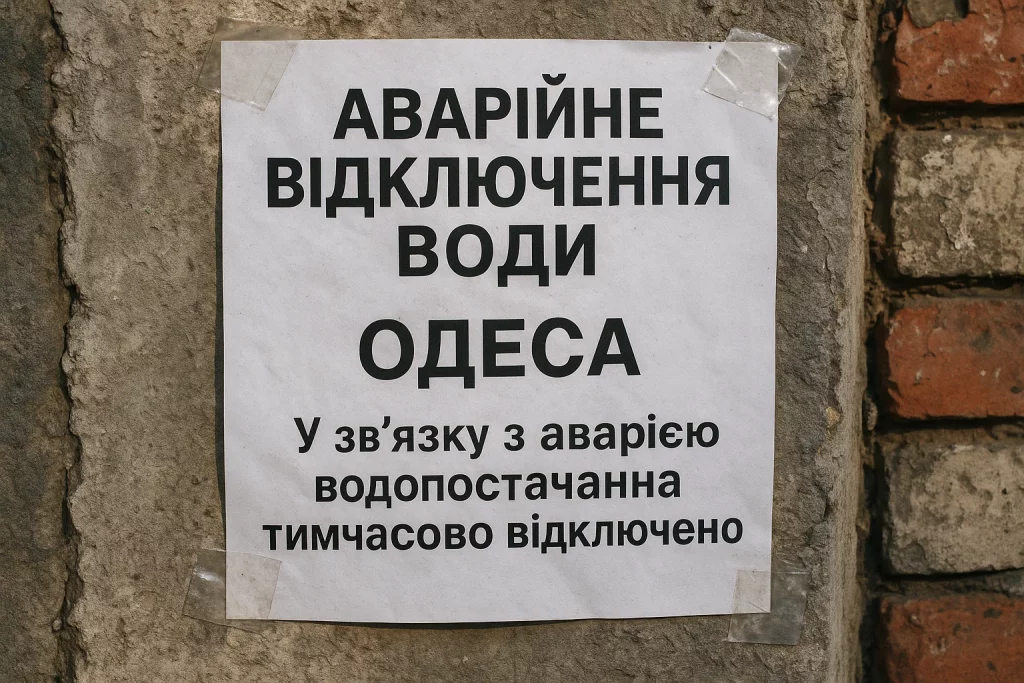 Відключення води в Одесі 6 вересня де сьогодні не буде води