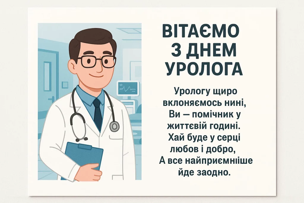 Картинки та привітання з Днем уролога 2025