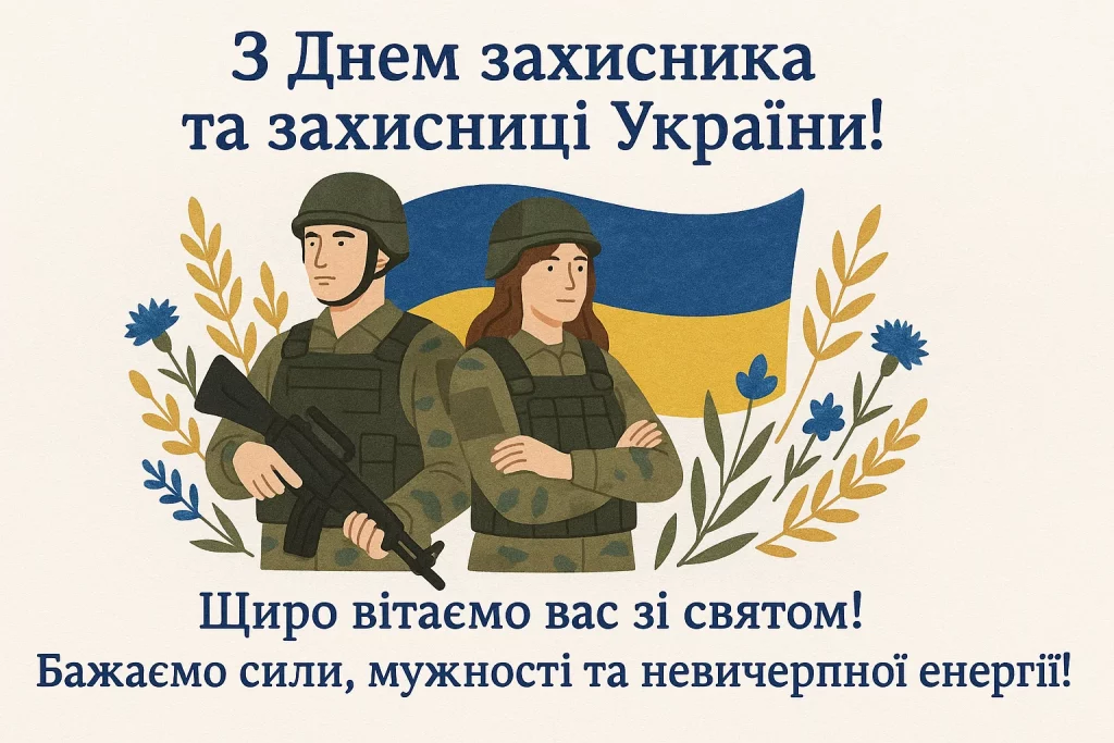 День захисників України привітання, картинки до Дня захисників, коли святкують День захисників, листівки до Дня захисників, прикольні привітання